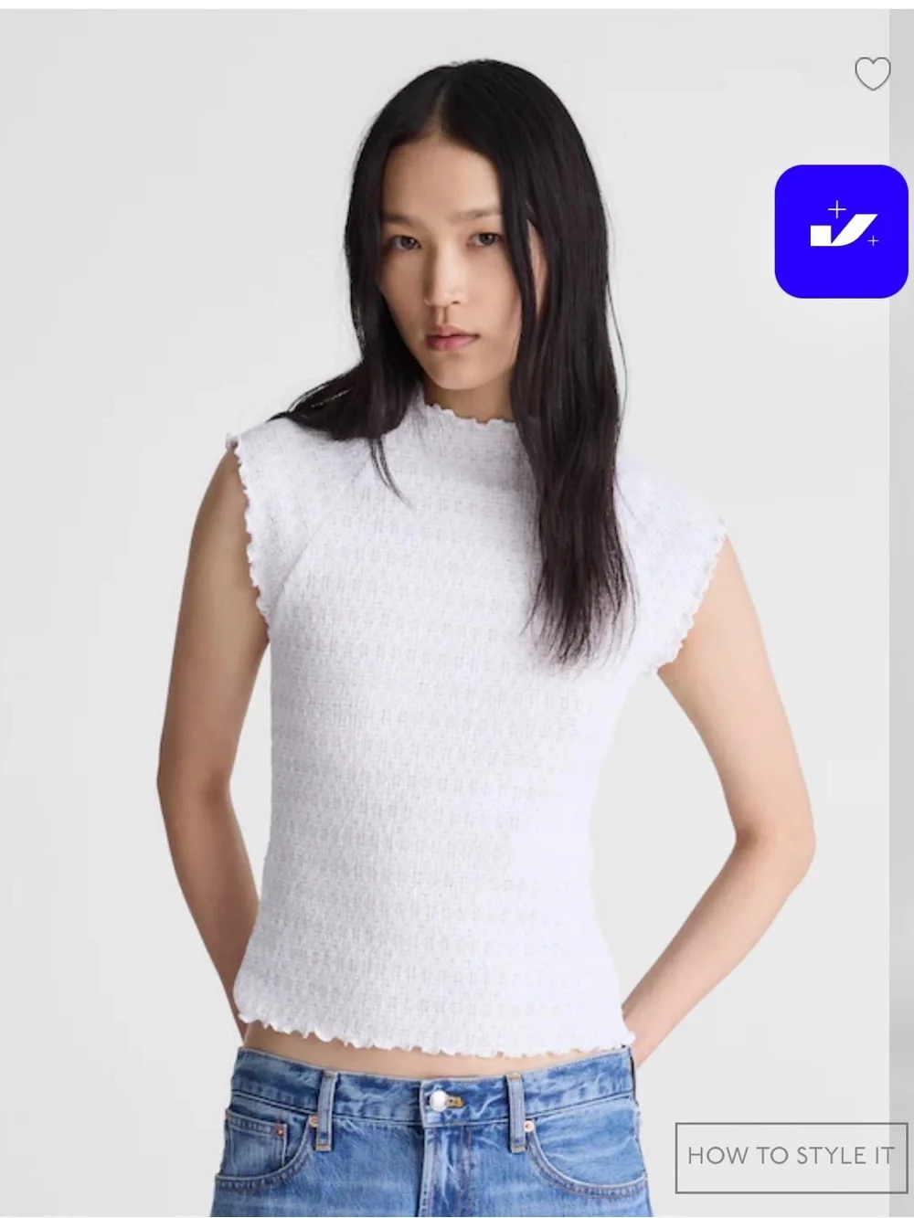 NWT Madewell Smocked Mock Neck Top-M - Picture 1 of 6